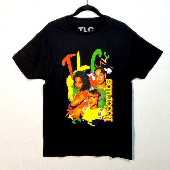 TLC No Scrubs Black Cotton T-Shirt Medium - Picture 1 of 6